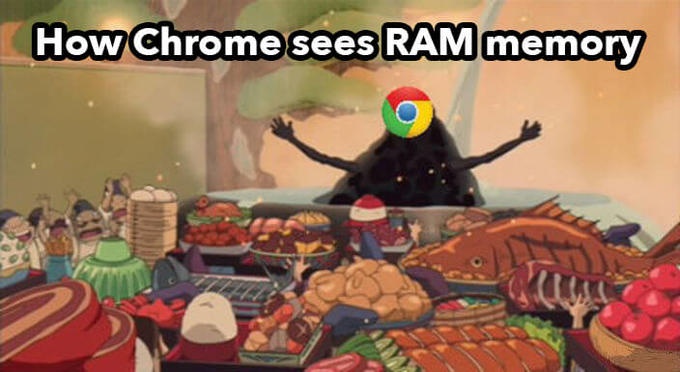 A meme about how Chrome sees RAM